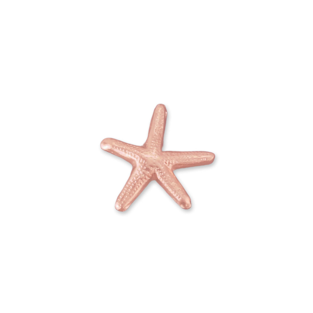 Charms & Solderable Accents Copper Starfish Solderable Accent, 7.8mm (.31") x 7.5mm (.3"), 24g - Pack of 5